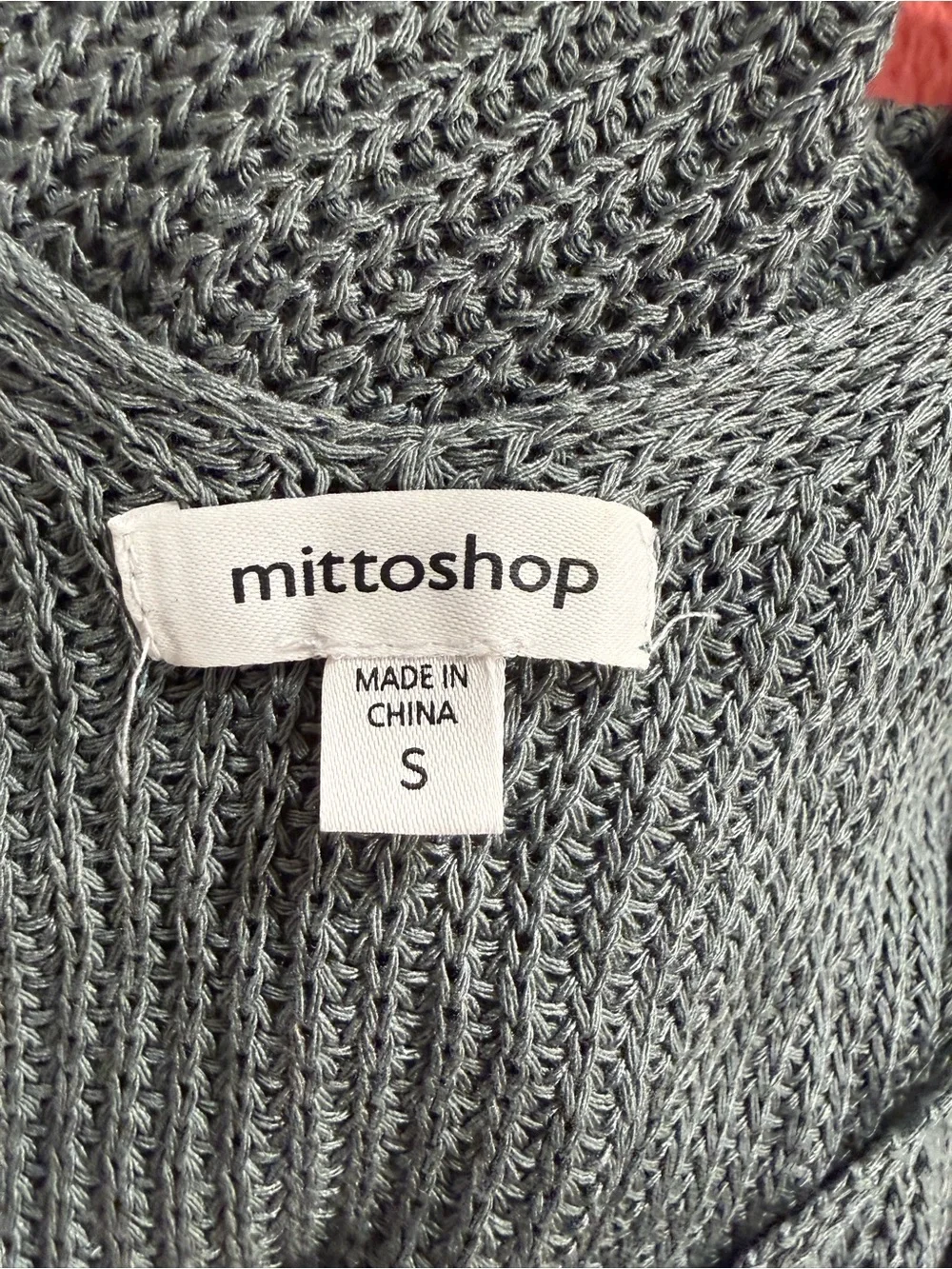 mittoshop Gray Knit V-Neck Tank Top